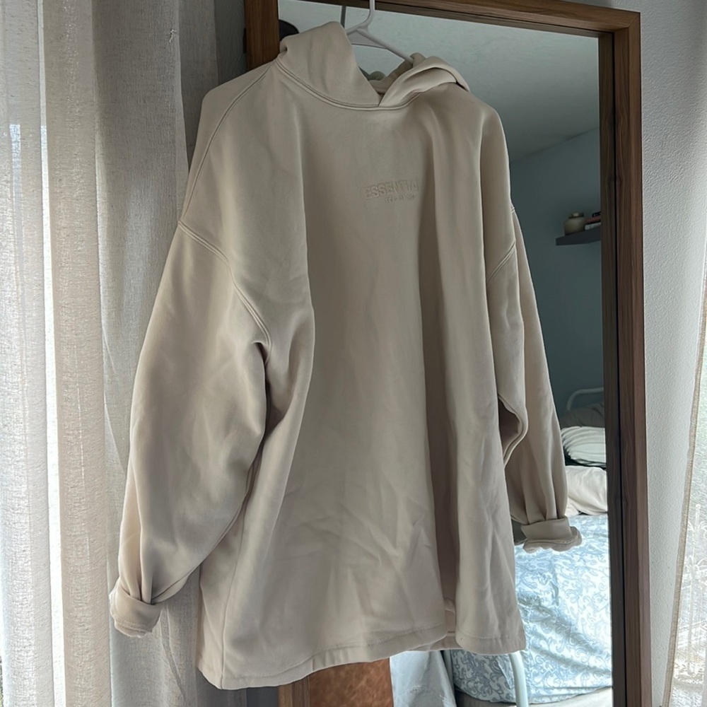 ESSENTIALS • Hoodie Cream Fear Of God L